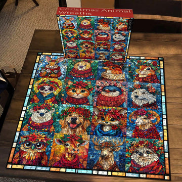 Ghirlande per animali natalizi puzzle puzzle 1000 pezzi